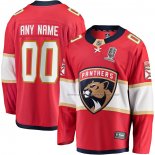 Maillot Hockey Florida Panthers Domicile 2024 Stanley Cup Champions Breakaway Personalizzate Rouge