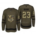 Maillot Hockey Los Angeles Kings Dustin Brown 2018 Salute To Service Vert Militar