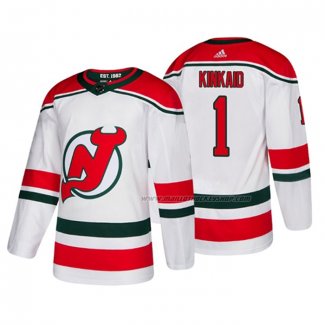 Maillot Hockey New Jersey Devils Keith Kinkaid Alterner Authentique Blanc