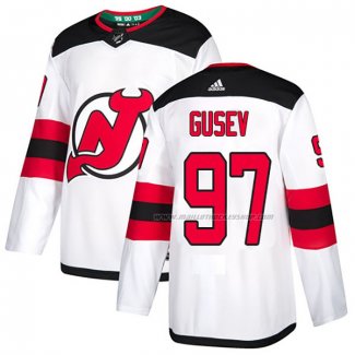 Maillot Hockey New Jersey Devils Nikita Gusev Road Authentique Blanc