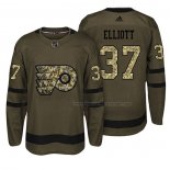 Maillot Hockey Philadelphia Flyers Brian Elliott Salute To Service Vert Militar