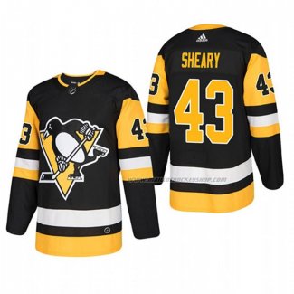 Maillot Hockey Pittsburgh Penguins Conor Sheary Domicile Authentique Joueur Noir