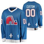 Maillot Hockey Quebec Nordiques Personnalise Heritage Vintage Personnalise Bleu