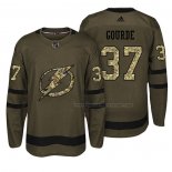 Maillot Hockey Tampa Bay Lightning Yanni Gourde Salute To Service Vert Militar