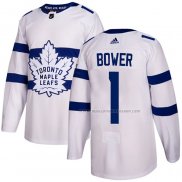 Maillot Hockey Toronto Maple Leafs Johnny Bower Authentique 2018 Stadium Series Blanc