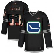 Maillot Hockey Vancouver Canucks Bo Horvat 2020 USA Flag Noir