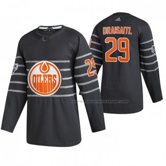 Maillot Hockey 2020 All Star Edmonton Oilers Leon Draisaitl Authentique Gris