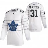 Maillot Hockey 2020 All Star Toronto Maple Leafs Frederik Andersen Authentique Blanc