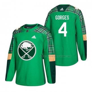 Maillot Hockey Buffalo Sabres Josh Gorges 2018 Dia de San Patricio Vert