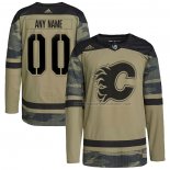 Maillot Hockey Calgary Flames Personnalise Military Appreciation Team Authentique Practice Camouflage
