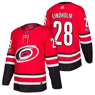 Maillot Hockey Carolina Hurricanes Elias Lindholm Domicile Authentique 2018 Rouge