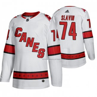 Maillot Hockey Carolina Hurricanes Jaccob Slavin Exterieur Authentique Joueur Blanc