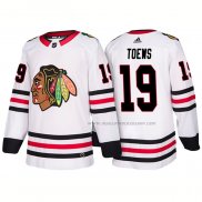 Maillot Hockey Chicago Blackhawks Jonathan Toews Exterieur 2018 Blanc