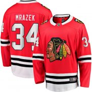 Maillot Hockey Chicago Blackhawks Petr Mrazek Domicile Breakaway Rouge