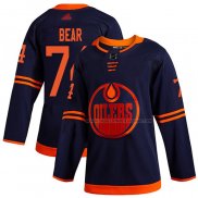 Maillot Hockey Edmonton Oilers Ethan Bear Alterner Authentique Bleu