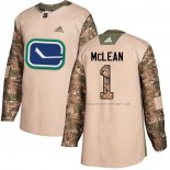 Maillot Hockey Enfant Vancouver Canucks Kirk Mclean Authentique 2017 Veterans Day Camouflage