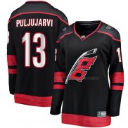 Maillot Hockey Femme Carolina Hurricanes Jesse Puljujarvi Domicile Breakaway Noir