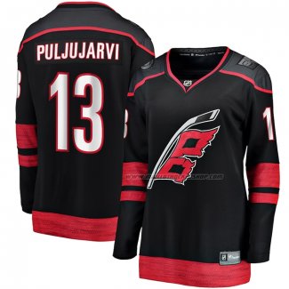 Maillot Hockey Femme Carolina Hurricanes Jesse Puljujarvi Domicile Breakaway Noir