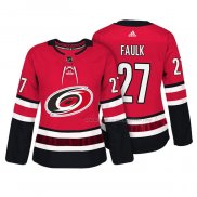 Maillot Hockey Femme Carolina Hurricanes Justin Faulk Authentique Joueur Rouge