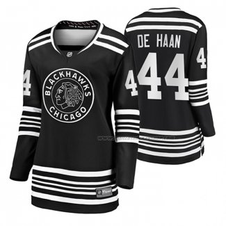 Maillot Hockey Femme Chicago Blackhawks Calvin de Haan Premier Alterner Noir