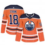 Maillot Hockey Femme Edmonton Oilers Ryan Strome Authentique Joueur Orange