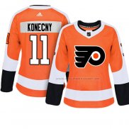 Maillot Hockey Femme Philadelphia Flyers Travis Konecny Authentique Joueur Orange