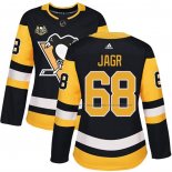 Maillot Hockey Femme Pittsburgh Penguins Jaromir Jagr 50 Anniversary Domicile Premier Noir