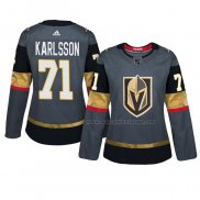 Maillot Hockey Femme Vegas Golden Knights William Karlsson Domicile Authentique Joueur Gris