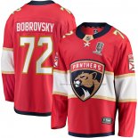 Maillot Hockey Florida Panthers Sergei Bobrovsky Domicile 2024 Stanley Cup Champions Breakaway Rouge