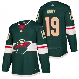 Maillot Hockey Minnesota Wild Luke Kunin Authentique Domicile 2018 Vert