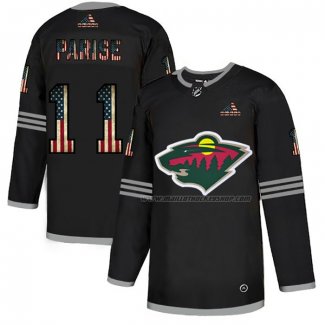 Maillot Hockey Minnesota Wild Zach Parise 2020 USA Flag Noir