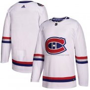 Maillot Hockey Montreal Canadiens Blank Authentique 2017 100 Classic Blanc