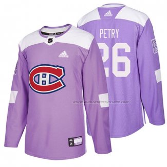 Maillot Hockey Montreal Canadiens Jeff Petry 2018 Fights Cancer Volet