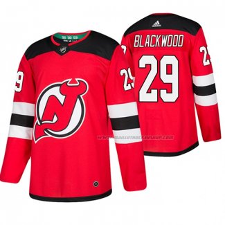 Maillot Hockey New Jersey Devils Mackenzie Blackwood Domicile Authentique Rouge