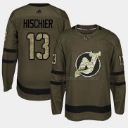 Maillot Hockey New Jersey Devils Nico Hischier 2018 Salute To Service Vert Militar