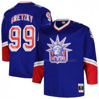 Maillot Hockey New York Rangers Wayne Gretzky Mitchell & Ness Big & Tall Blue Line Bleu