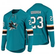 Maillot Hockey San Jose Sharks Barclay Goodrow Platinum Vert