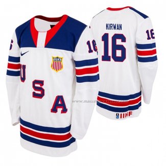 Maillot Hockey USA Ryan Kirwan 2019 Hlinka Gretzky Cup Blanc