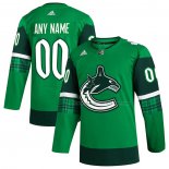 Maillot Hockey Vancouver Canucks 2023 St. Patrick's Day Authentique Personnalise Vert