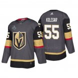 Maillot Hockey Vegas Golden Knights Keegan Kolesar Bound Patch 2018 Stanley Cup Final Gris