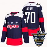 Maillot Hockey Washington Capitals Braden Holtby 2018 Stadium Series Authentique Bleu