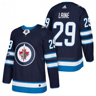 Maillot Hockey Winnipeg Jets Patrik Laine Authentique Domicile 2018 Bleu