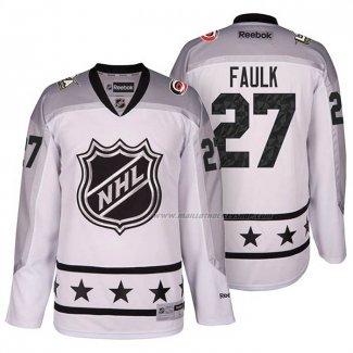 Maillot Hockey 2017 All Star Carolina Hurricanes Justin Faulk Blanc