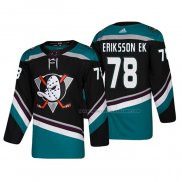 Maillot Hockey Anaheim Ducks Olle Eriksson Ek Alterner 25th Anniversaire Third Authentique Noir