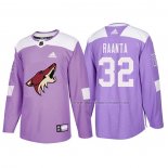 Maillot Hockey Arizona Coyotes Antti Raanta 2018 Fights Cancer Volet