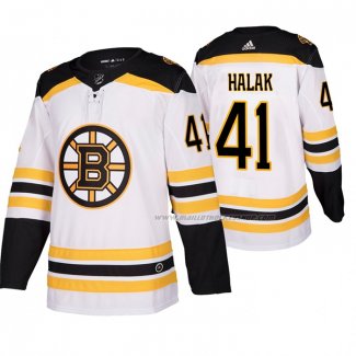 Maillot Hockey Boston Bruins Halak Exterieur Blanc