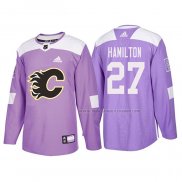 Maillot Hockey Calgary Flames Dougie Hamilton 2018 Fights Cancer Volet