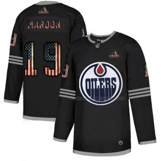 Maillot Hockey Edmonton Oilers Patrick Maroon 2020 USA Flag Noir