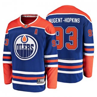 Maillot Hockey Edmonton Oilers Ryan Nugent Hopkins Alterner Breakaway Bleu