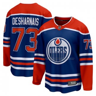 Maillot Hockey Edmonton Oilers Vincent Desharnais Domicile Premier Breakaway Bleu